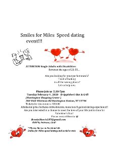 Speed dating for adults with disabilities flyer
